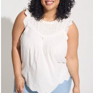 NWT Torrid Eyelet Sleeveless Top